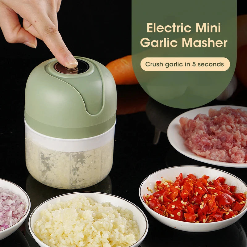 Electric Garlic Masher Portable Chopper